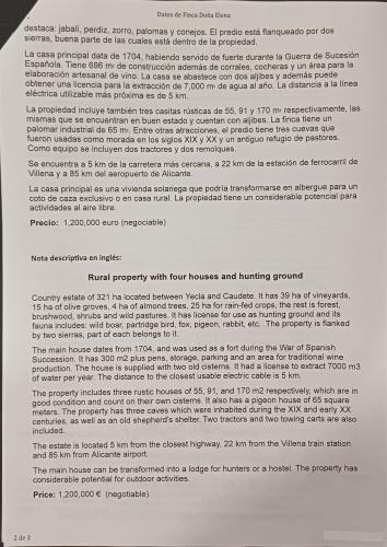 FINCA ENTRE YECLA Y CAUDETE